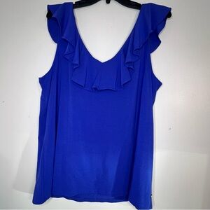 Lilly Pulitzer Alessa ruffle tank top Bennett Blue